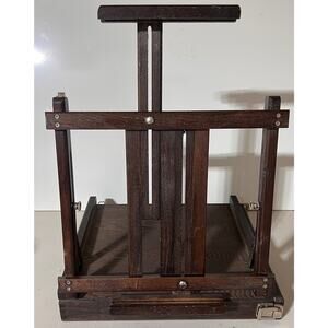 Vintage Wooden Folding Tabletop Artist Easel / Book Stand